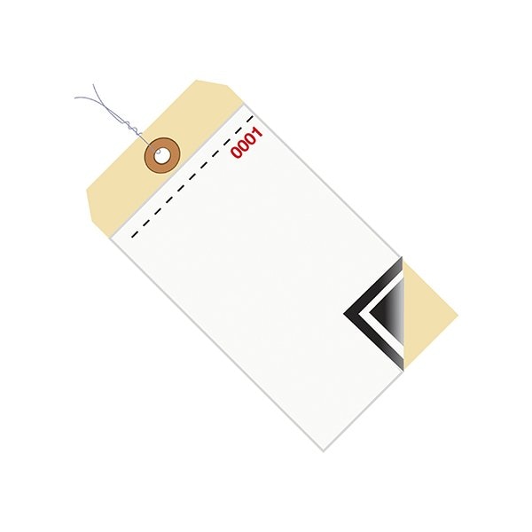 Bsc Preferred 6 1/4 x 3 1/8'' - 0000-0499 Inventory Tags 3 Part Blank w/Carbon #8 - Pre-Wired, 500PK - BUY00023660