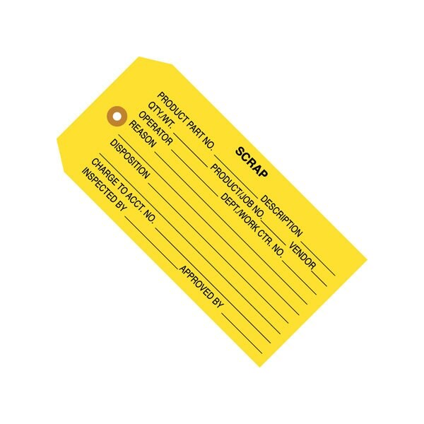 Bsc Preferred 4 3/4 x 2-3/8'' - ''Scrap'' Inspection Tags, 1000PK - BUY00030028