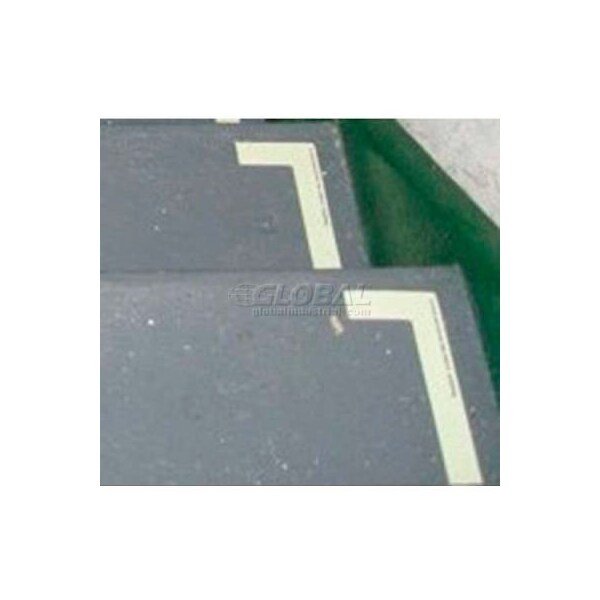 American Permalight Photoluminescent Aluminum 'Right' L-Shaped Step Marker - 83-60037