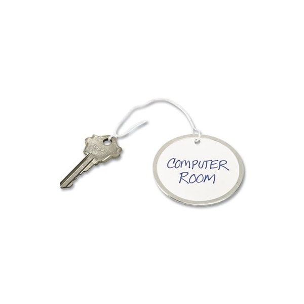 Avery Dennison Avery, Heavyweight Stock Metal Rim Tags, 2 1/4 Dia, White, 500/box - 14316