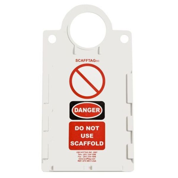 Brady Tag, Inspection, Plastic, 11 1/4 in H x 6 in W, Black, Red on White, Rectangle, 10 PK - SCAF2-STHUSA
