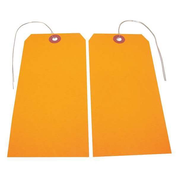 Badger Tag & Label Blank Shipping Tag, Paper, 5-3/4" H x 2-7/8" W, Fluorescent Orange, 25 PK - 118