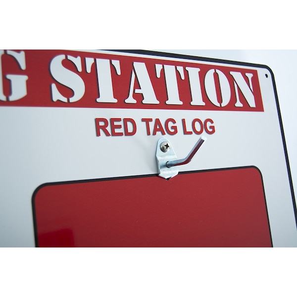 5S Supplies 5s Red Tag Board with Clipboard 100 Red Tags Included Red Tag Station - 5SLOGBRD