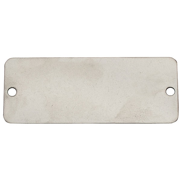 C.H. Hanson Tag, Label, Aluminum, 1 1/2 in H x 3 in W, Silver, Rectangle, 100 PK - 41316