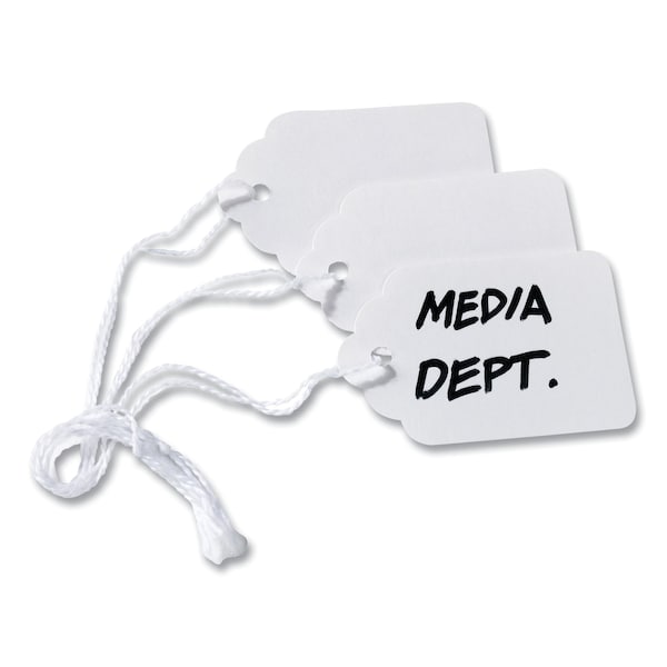Avery Dennison Price Tags, 1-3/4x1-3/32, White, PK1000, Medium-Weight Stock, White, Rectangle, 1000 PK - 12204