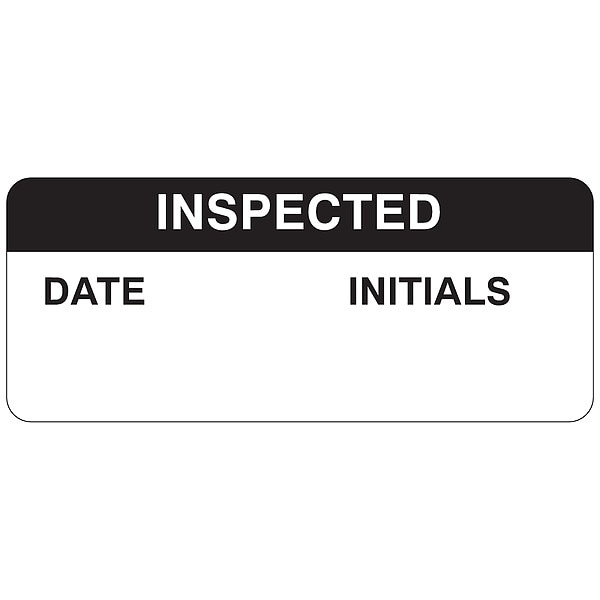 Brady Inspection Label, Inspection, Polyester, 5/8 in H x 1 1/2 in W, Rectangle, 364 PK - 82587