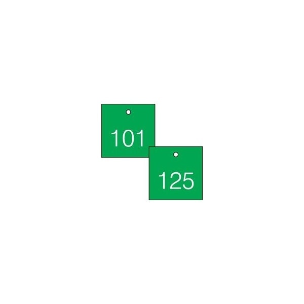 Accuform Engraved Numbered Tags, HS-Laminate, 4-3/4 in W, 25 PK - TDG374GN