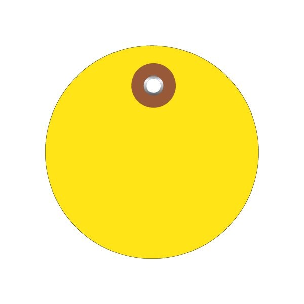 Bsc Preferred 2'' Yellow Plastic Circle Tags, 100PK - BUY00019928