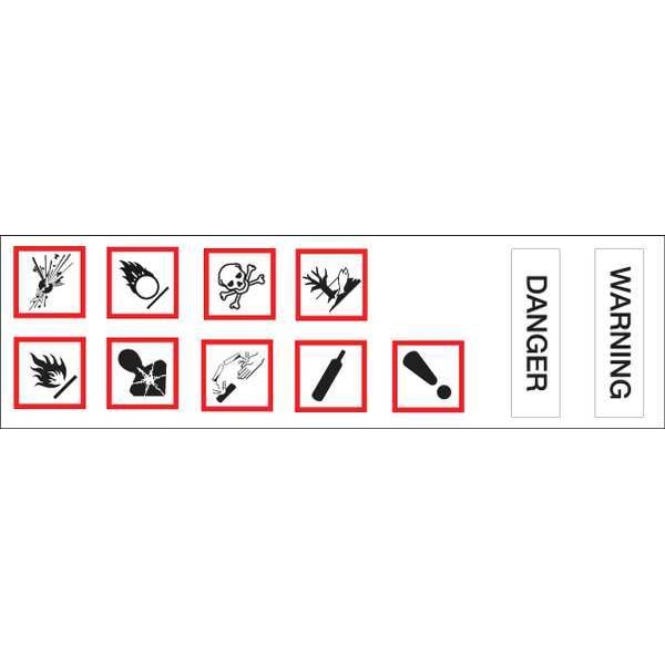 Accuform Tag, Chemical, Gas, or Hazardous Materials, Gas or Hazardous Materials, Cardstock, 8 1/2 in H x - THS403CTM