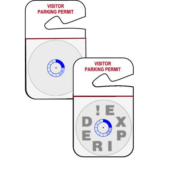 Brady Parking Permit, Paper, 3 in W, Red, 500 PK - 95678