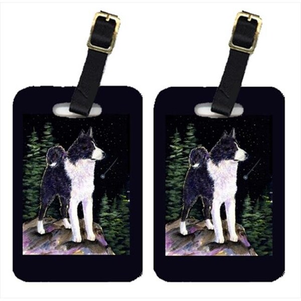 Carolines Treasures Carolines Treasures SS8483BT Starry Night Karelian Bear Dog Luggage Tags - Pair Of 2 - SS8483BT