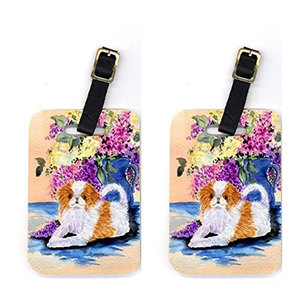 Carolines Treasures Carolines Treasures SS8300BT Pair of 2 Japanese Chin Luggage Tags - SS8300BT