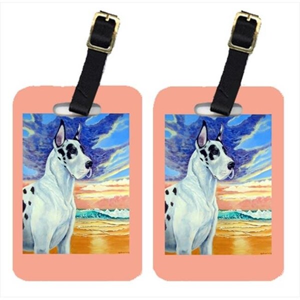 Carolines Treasures Carolines Treasures 7098BT Great Dane Harlequin Dane At Sunset Luggage Tags; Pack - 2 - 7098BT