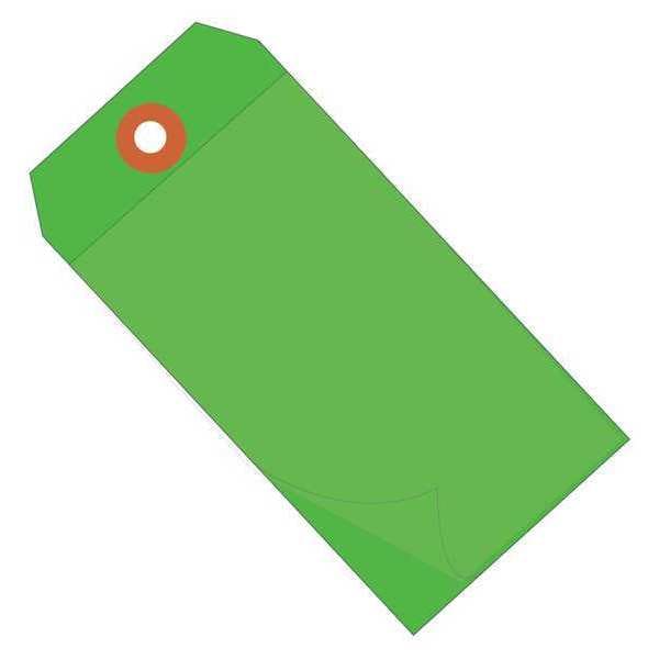 Partners Brand Tag, Self Laminating, 6 1/4x3 1/8", PK100, 10 Mil Vinyl, Green, 100 PK - G26030