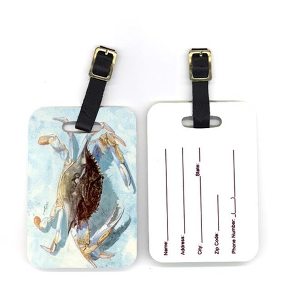 Carolines Treasures Carolines Treasures 8011BT 4 x 2.75 in. Pair of Blue Crab Luggage Tag - 8011BT