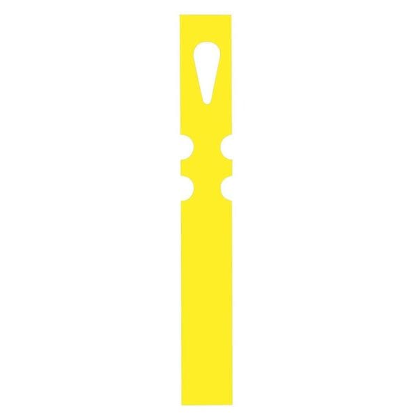 Zoro Select Blank Tag, Coated Paper, 7 1/2 in H x 1 in W, Yellow, Rectangle, 1000 PK - KTAGYL