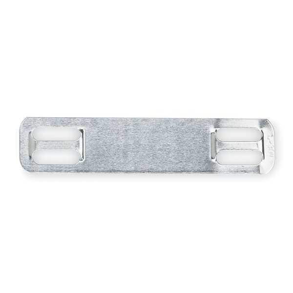 Panduit Marker Plate, 304 Stainless Steel, 3/8 in H x 1 3/4 in W, Silver, Rectangle, 100 PK - MMP172W38-C