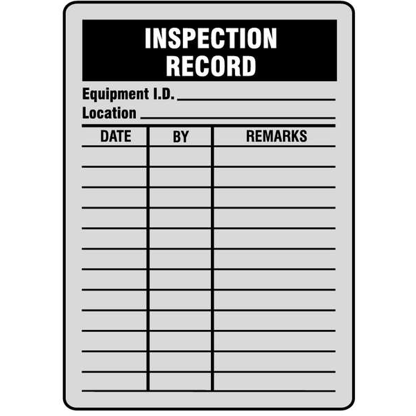 See All Industries Tag, Inspection, Aluminum, 4 1/4 in H x 3 in W, White, Rectangle, 25 PK - IL-GENE