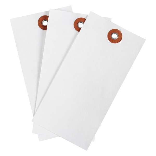 Brady Blank Shipping Tag, Tyvek, 4-3/4" H x 2-3/8" W, White, Rectangle, 1000 PK - 102036