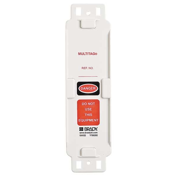 Brady Tag, Maintenance, Polyester, 6 1/2 in H x 2 in W, Green on White, Rectangle, 100 PK - MUL-EITL535