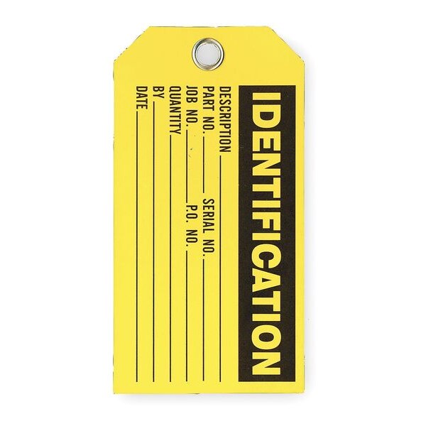 Zoro Select Production Status Tag, Cleaning and Maintenance, Polyester, 3 in H x 5 3/4 in W, Yellow, Rectangle - 2RMV1