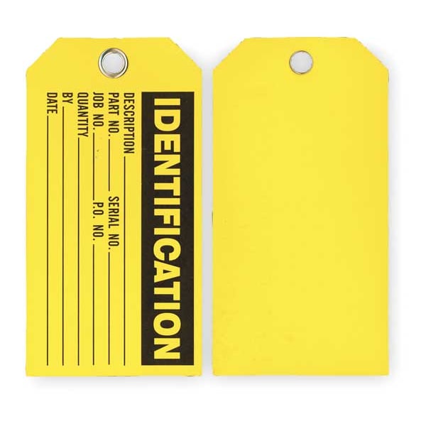 Zoro Select Production Status Tag, Cleaning and Maintenance, Polyester, 3 in H x 5 3/4 in W, Yellow, Rectangle - 2RMV1