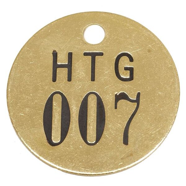 Zoro Select Numbered Valve Tag, Gold, PK25 - 2YB26