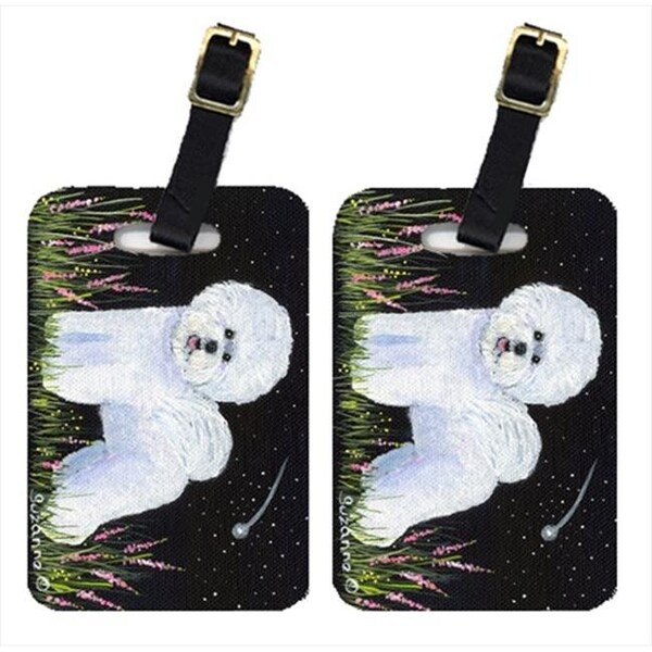 Carolines Treasures Carolines Treasures SS8143BT Bichon Frise Luggage Tags; Pack - 2 - SS8143BT