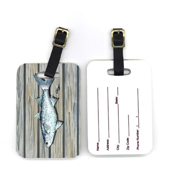 Carolines Treasures Carolines Treasures 8490BT 4 x 2.75 in. Pair of Fish Mullet Luggage Tag - 8490BT