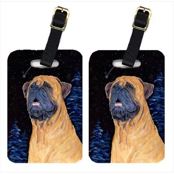 Carolines Treasures Carolines Treasures SS8672BT Bullmastiff Luggage Tag - Pair 2; 4 x 2.75 In. - SS8672BT