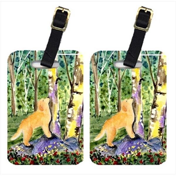 Carolines Treasures Carolines Treasures SS8887BT Golden Retriever Luggage Tag - Pair 2; 4 x 2.75 In. - SS8887BT