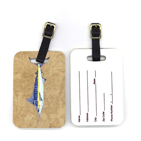 Carolines Treasures Carolines Treasures 8818BT 4 x 2.75 in. Pair of Blue Marlin Luggage Tag - 8818BT