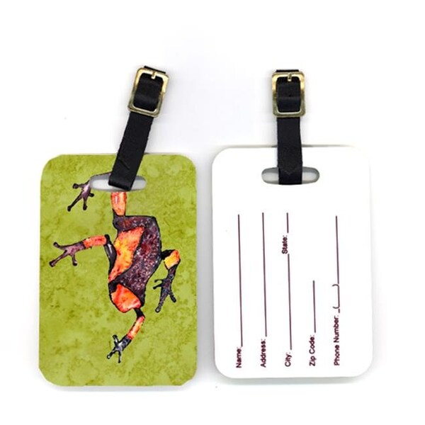 Carolines Treasures Carolines Treasures 8689BT 4 x 2.75 in. Pair of Frog Luggage Tag - 8689BT