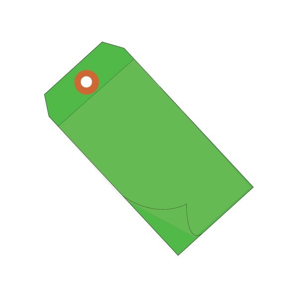 Bsc Preferred 4 3/4 x 2-3/8''Green Self-Laminating Tags, 100PK - BUY00015645