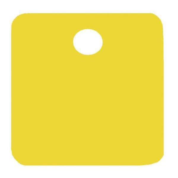 C.H. Hanson Blank Tag, Aluminum, 1 in H x 1 in W, Yellow, Square, 5 PK - 43087