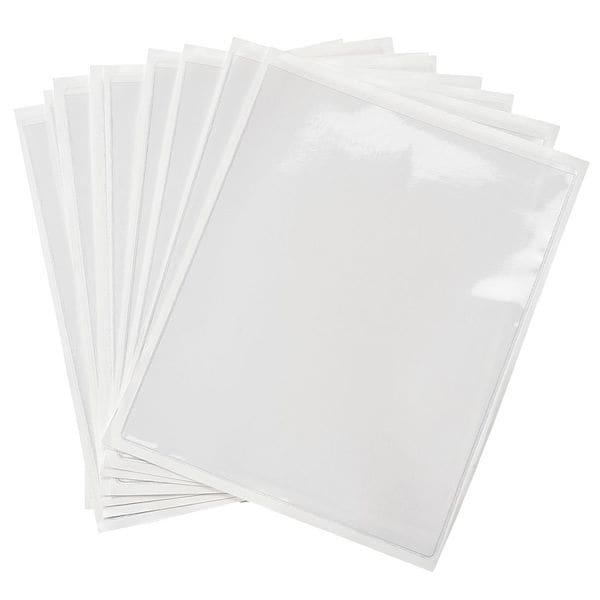 Brady Shop Envelope, Vinyl, 11 1/2 in H x 9 in W, Clear, 10 PK - 50961