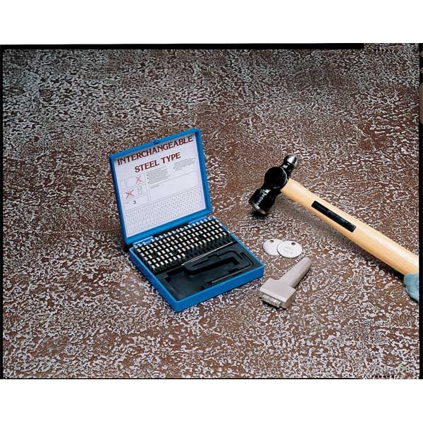 Young Bros Stamp Works Steel Type Marking Kit w/ Holder, 3/16in - 51069