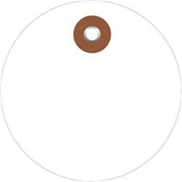 Officespace 2 in. White Plastic Circle Tags, 100PK - OF3352969