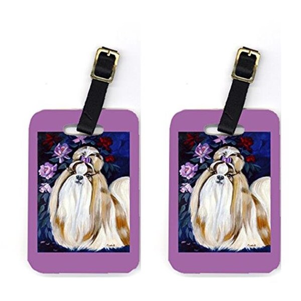 Carolines Treasures Carolines Treasures 7180BT Pair of 2 Shih Tzu Luggage Tags - 7180BT