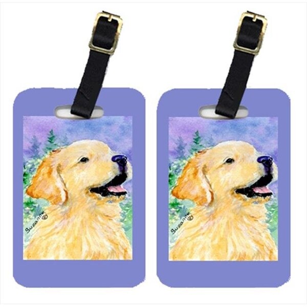 Carolines Treasures Carolines Treasures SS8904BT Golden Retriever Luggage Tag - Pair 2; 4 x 2.75 In. - SS8904BT