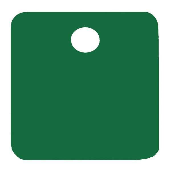 C.H. Hanson Blank Tag, Aluminum, 1 in H x 1 in W, Green, Square, 5 PK - 43088
