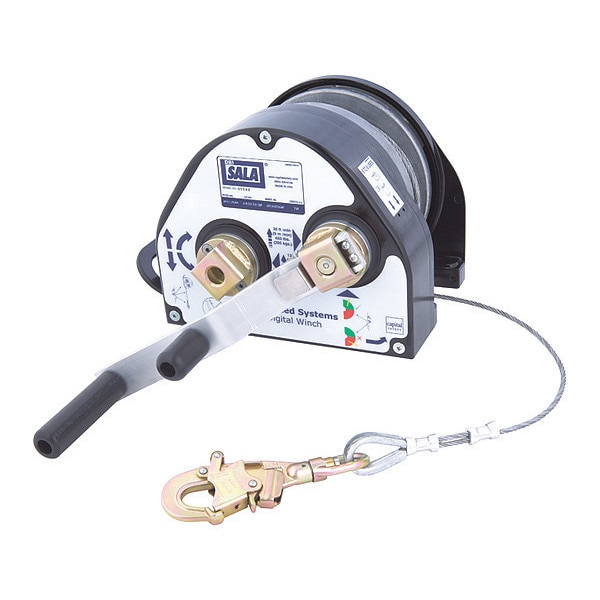 3M Dbi-Sala Confined Space Winch, 11 in H x 9 in W, Black, Silver - 8518559