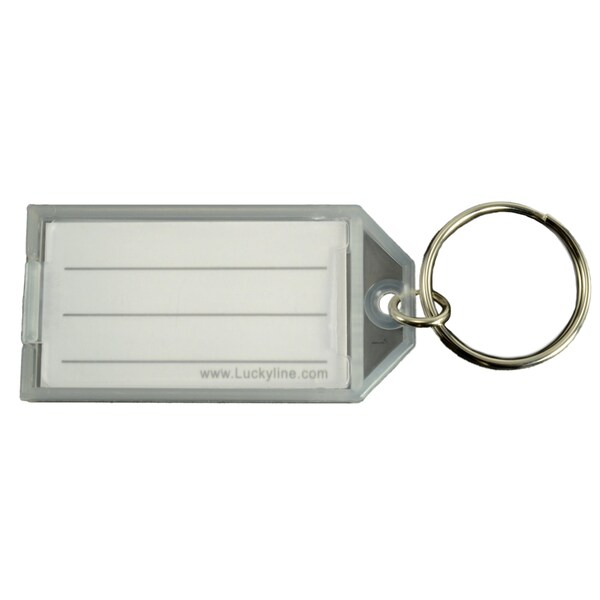 Midwest Fastener Clear Plstic Ring Key Tags with Splits 6PK - 35561