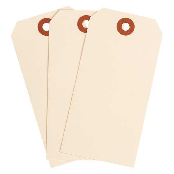 Brady Blank Shipping Tag, Cardstock, 4-3/4" H x 2-3/8" W, Manila, Rectangle, 1000 PK - 102044