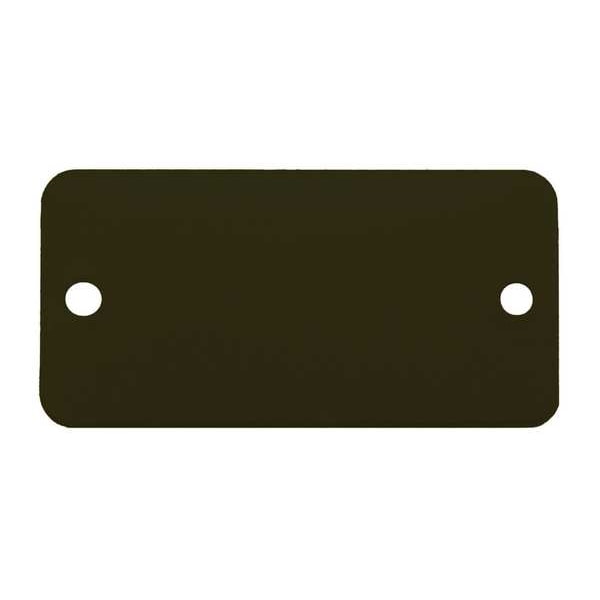 C.H. Hanson Blank Tag, Aluminum, 3/4 in H x 1 3/4 in W, Black, Rectangle, 5 PK - 43050