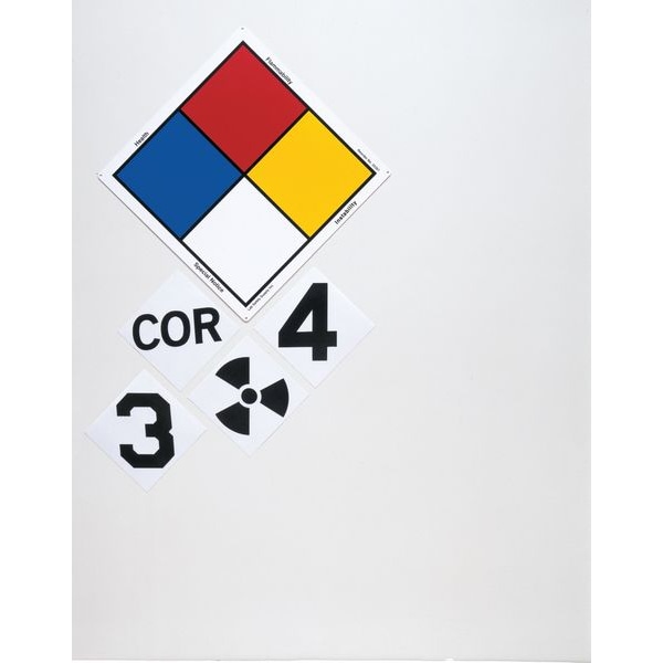 Brady Magnetic Vinyl NFR Sign Kit, Vinyl, 4-1/2" W, 4-1/2" H - 99434