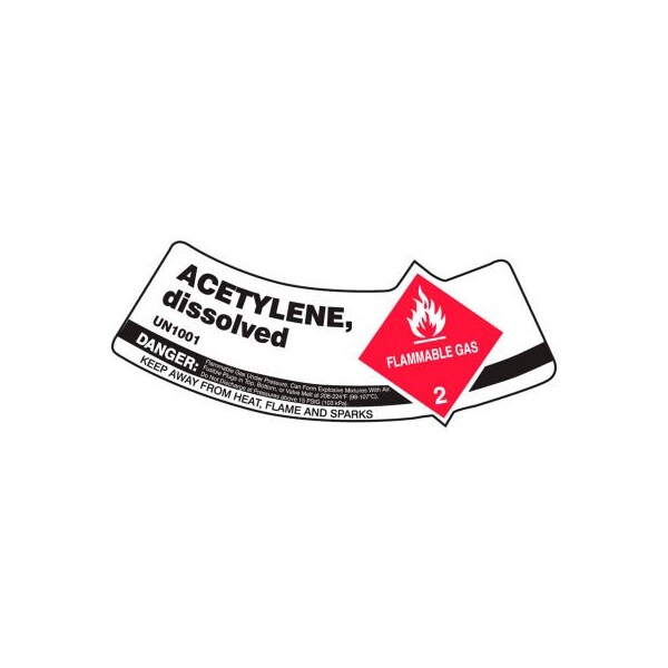 Accuform Accuform MCSLAMGXVE Gas Cylinder Label, Ammonia Anhydrous Liquefied, Dura-Vinyl, Each - MCSLACRXVE
