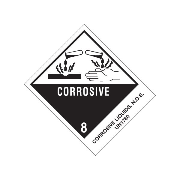 Bsc Preferred 4 x 4 3/4'' - ''Corrosive Liquids, N.O.S.'' Labels - BUY00029556