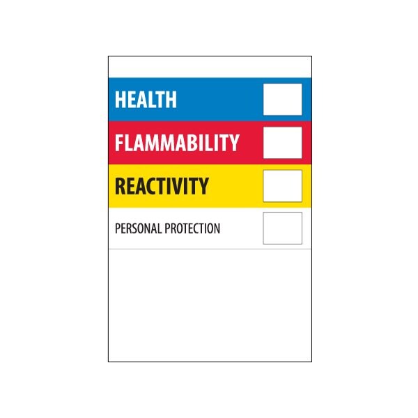Bsc Preferred 4 x 6'' - ''Health Flammability Reactivity'' - BUY00025565