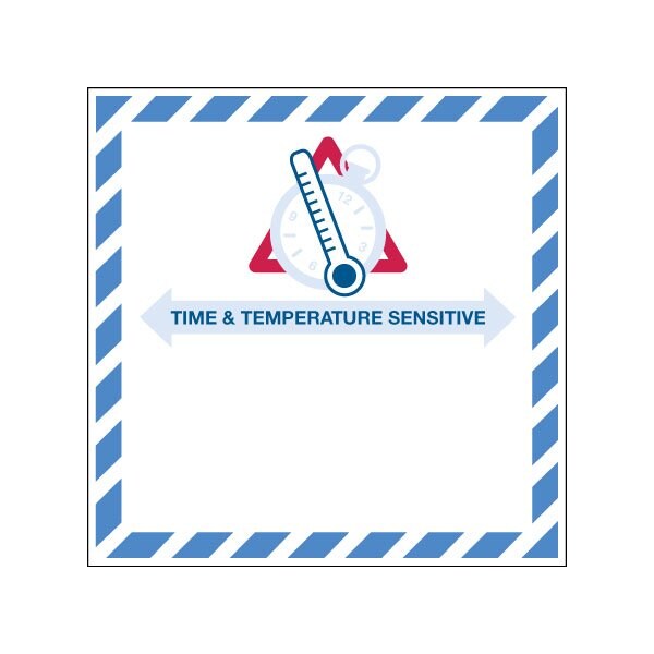 Bsc Preferred 4 1/4 x 4 1/4'' - ''Time And Temperature Sensitive'' Label - BUY00024553